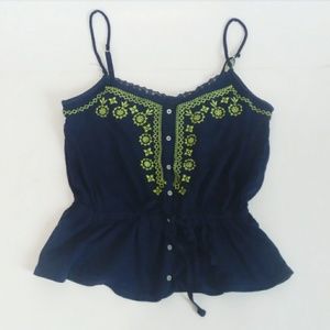 Blue and Lime Green Peplum